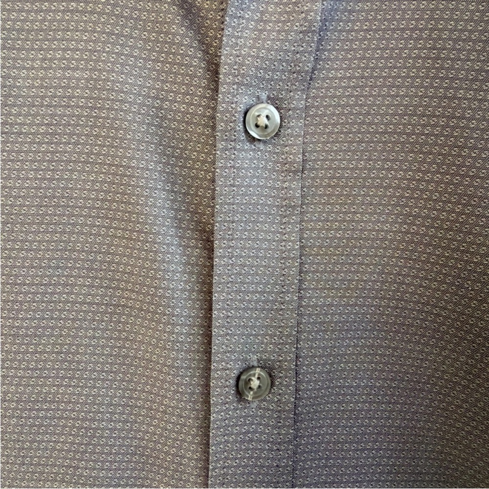 Hugo Boss Men's Med Slim Fit Gray Diamond Pattern Button Down Dress Shirt - Picture 5 of 8